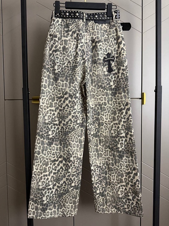 Женские джинсы Chrome Hearts Leopard Premium