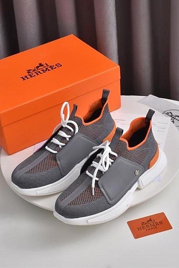 Мужские текстильные кроссовки Hermes Expert - Grey   