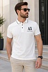 Белое поло Armani Exchange embroidered-logo