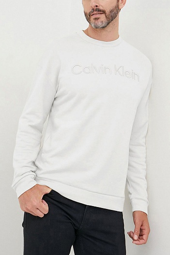 Свитшот белого цвета Calvin Klein embroidered-logo   