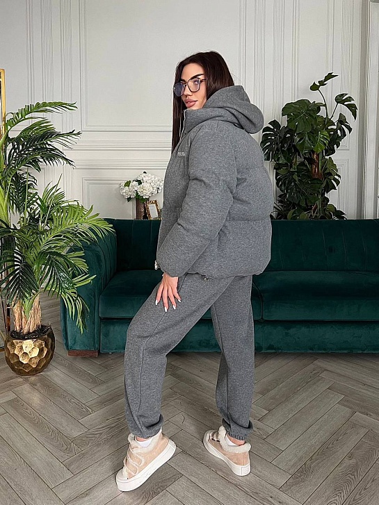 Женский серый костюм тройка MIU MIU Premium