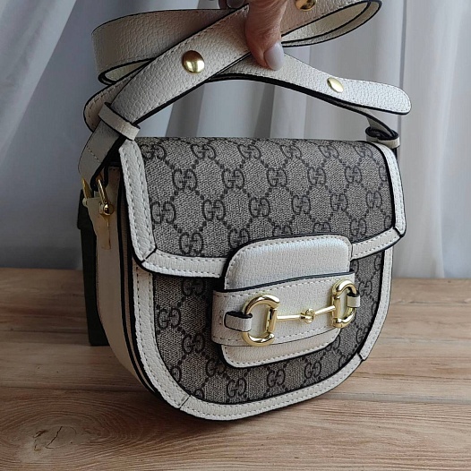 Женская сумка Gucci Horsebit 1955 mini 19x18 см   