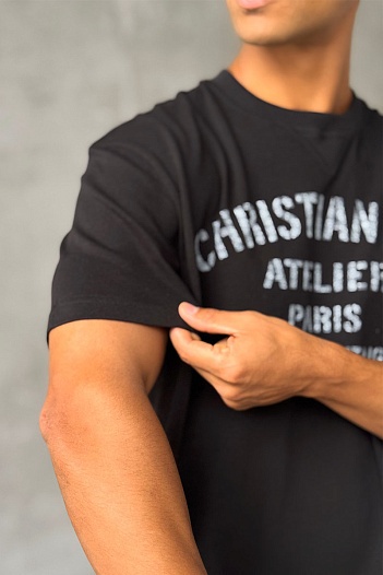 Оверсайз футболка Dior Atelier Paris - Black   