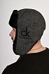 Шапка-ушанка Calvin Klein серого цвета
