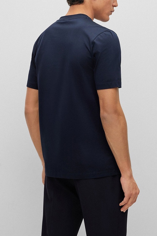 Футболка тёмно-синего цвета Hugo Boss logo-print