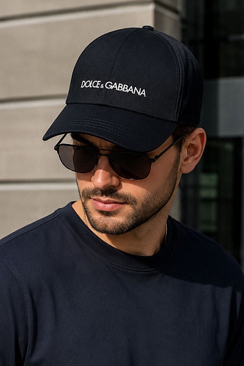 Бейсболка чёрного цвета Dolce & Gabbana logo-embroidered   