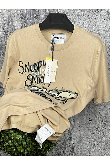 Мужская футболка Iceberg "Snoopy" - Beige   