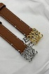 Женский кожаный ремень Loewe Anagram - ширина 2 см, длина 75 / 80 / 85 / 90 см (2 расцветки)
