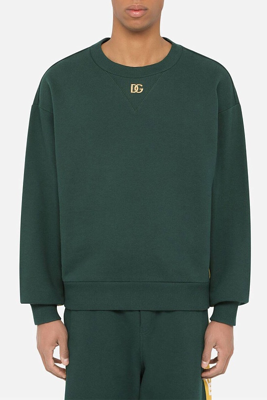 Зелёный свитшот Dolce&Gabbana DG logo bands