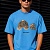 Голубая оверсайз футболка Palm Angels Leopard Bear