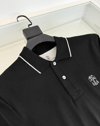 Мужское поло Brunello Cucinelli Premium - Black   