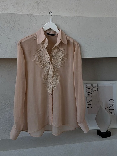 Женская бежевая рубашка Ermanno Scervino   