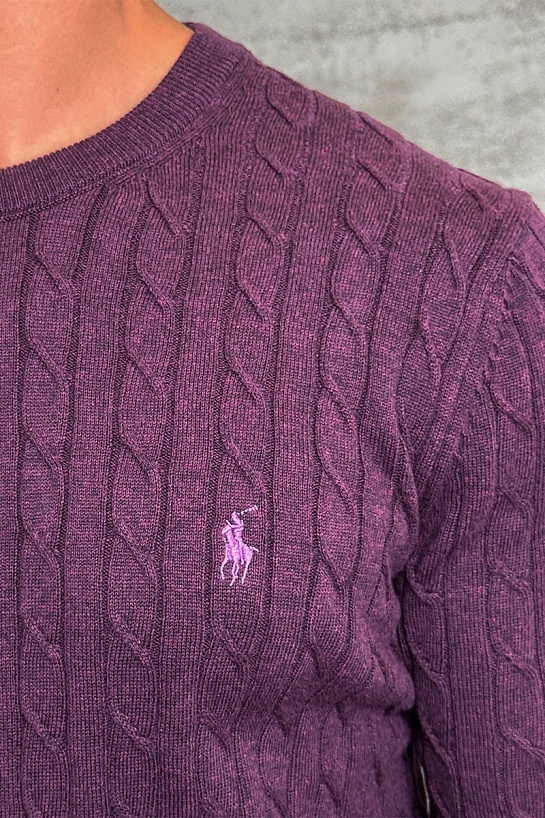 Мужской джемпер Polo Ralph Lauren cable-knit - Purple