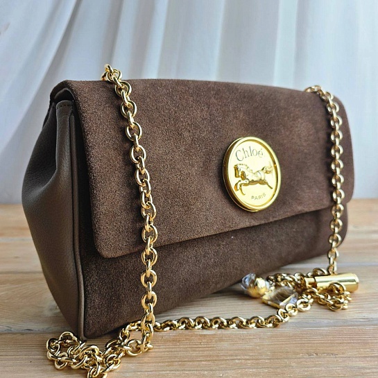 Замшевая сумка Chloe Small Heritage 28x17 см