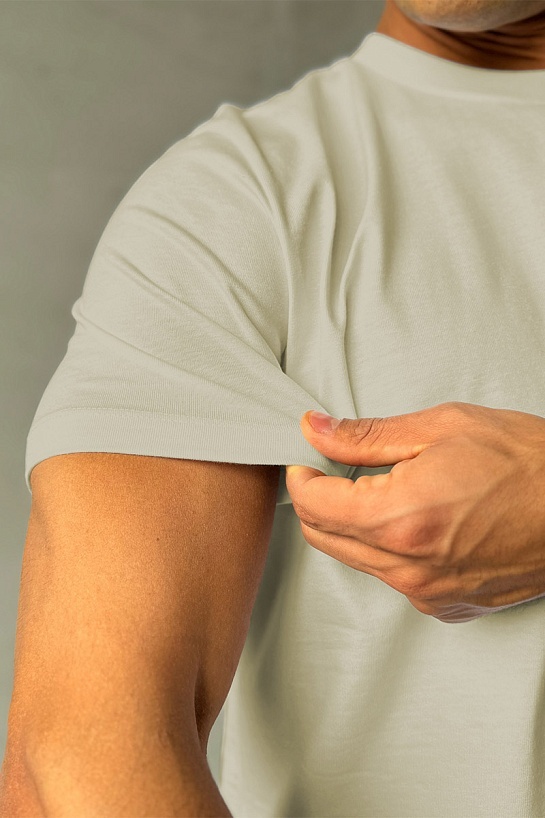 Мужская футболка Prada logo-plaque - Beige