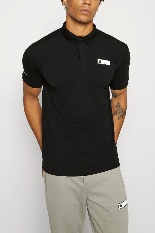 Мужское чёрное поло Emporio Armani 7 Natural Ventus