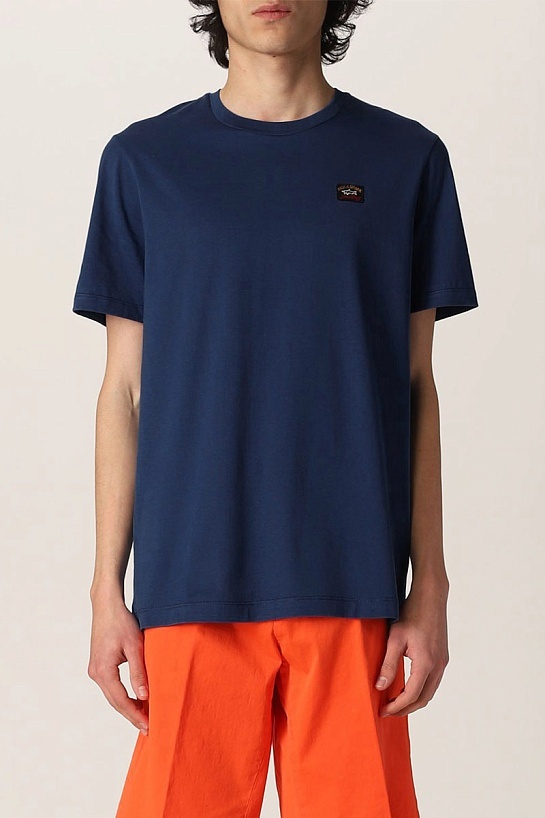 Футболка тёмно-синего цвета Paul & Shark logo-patch