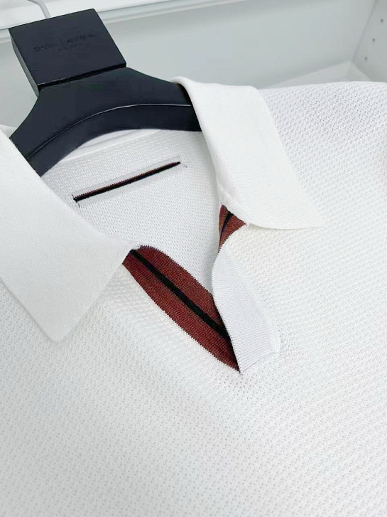 Мужское поло Zegna buttonless - White