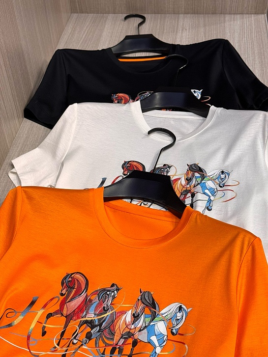 Футболка белого цвета Hermes Premium