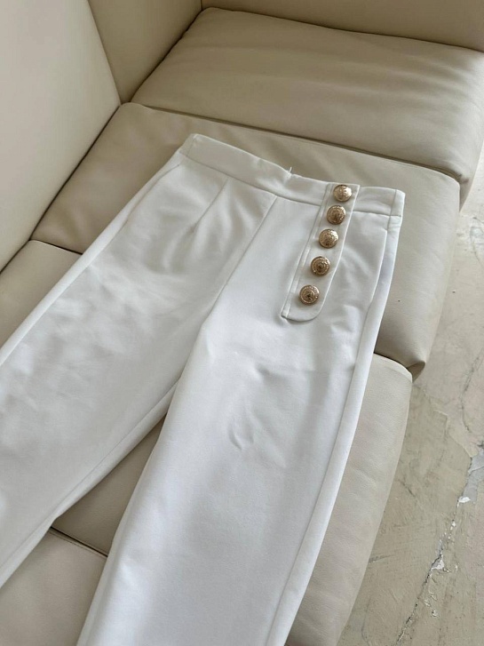 Белые женские брюки Balmain