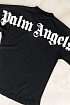 Черная оверсайз футболка Palm Angels logo-print