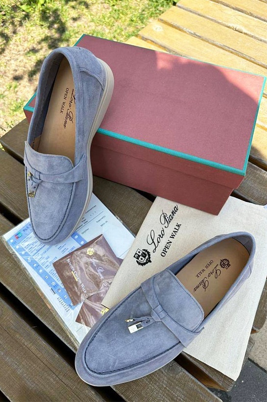 Женские замшевые лоферы Loro Piana Open Walk