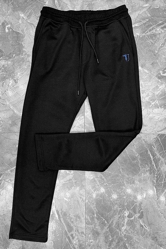 Мужские штаны Trussardi embroidered logo - Black