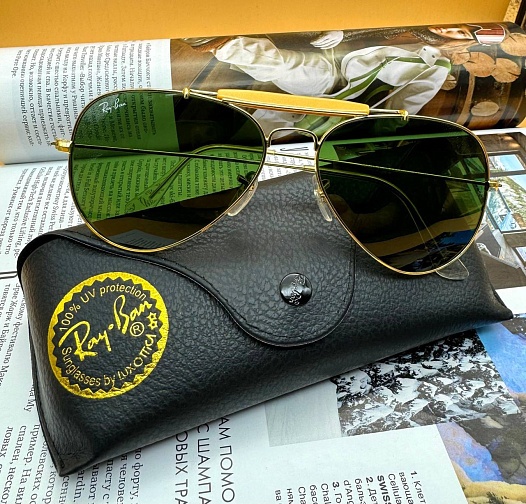 Солнцезащитные очки Ray-Ban Outdorsman - Green / Gold   