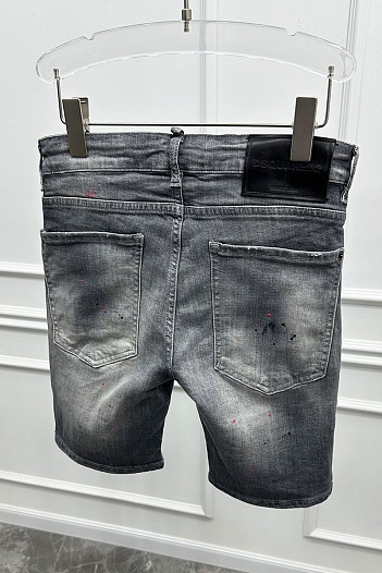 Джинсовые шорты Dsquared2 серого цвета   