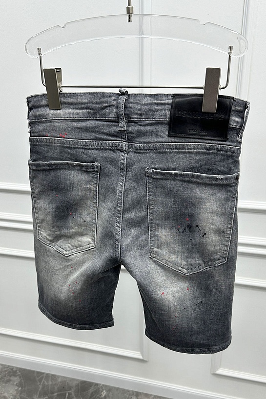 Джинсовые шорты Dsquared2 серого цвета