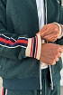 Зелёная кофта на молнии Gucci GG jacquard