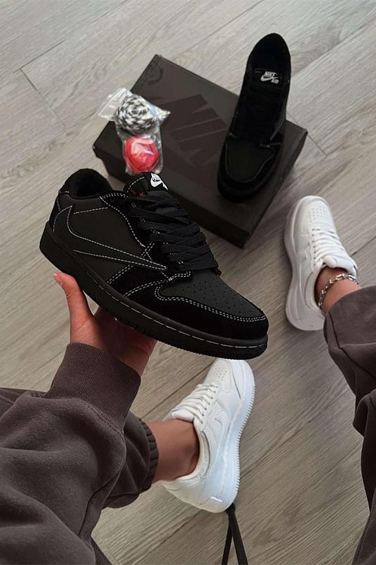 Кроссовки Nike Air Jordan 1 x Travis Scott "Black Phantom" Premium