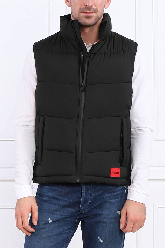 Мужской чёрный жилет Hugo Boss Baltino