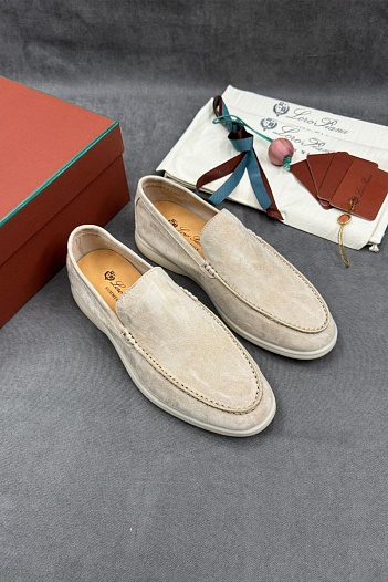Мужские замшевые лоферы Loro Piana   