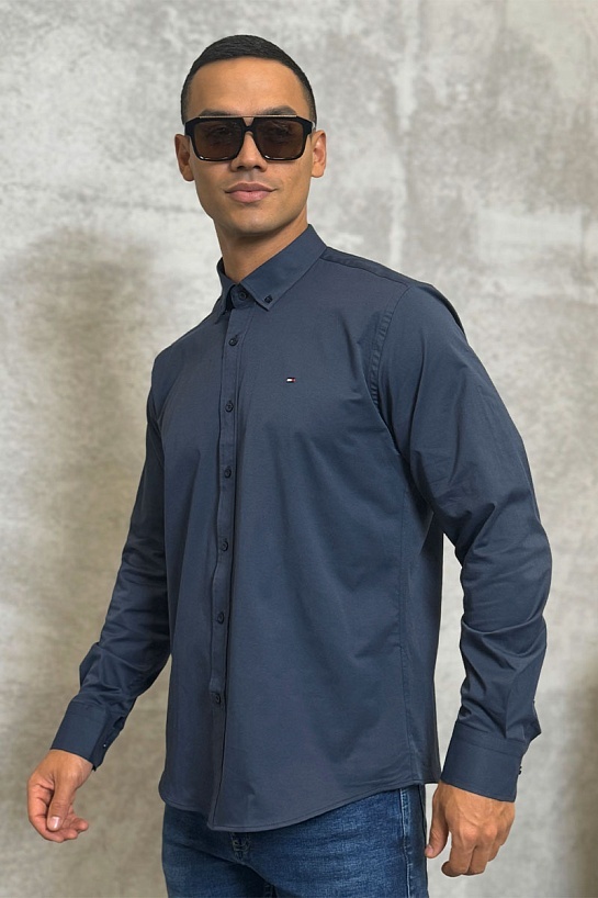 Мужская рубашка Tommy Hilfiger flag embroidery - Navy