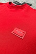 Красный оверсайз свитшот Dolce & Gabbana logo-plaque
