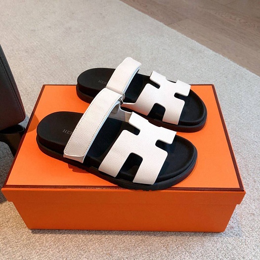 Женские сандалии Hermes Premium - White   