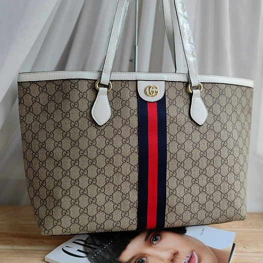 Женская сумка Gucci Ophidia GG Medium Tote 38x28 см   