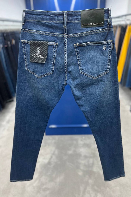 Мужские синие джинсы Brunello Cucinelli