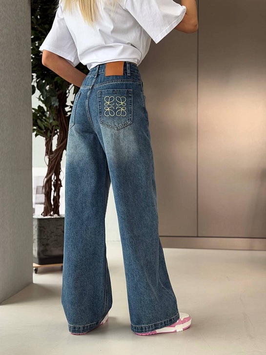 Женские синие джинсы Loewe premium