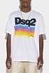 Белая мужская футболка Dsquared2 logo-print