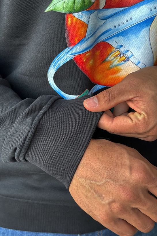 Чёрный свитшот Casablanca Orbite Autour De l'Orange