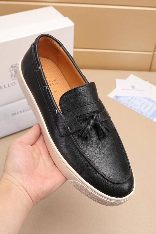 Мужские кожаные лоферы Brunello Cucinelli