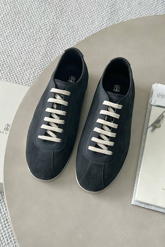 Замшевые кроссовки Brunello Cucinelli Premium - Grey