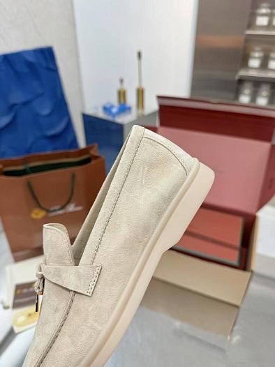 Женские замшевые лоферы Loro Piana Summer Charms Walk premium   