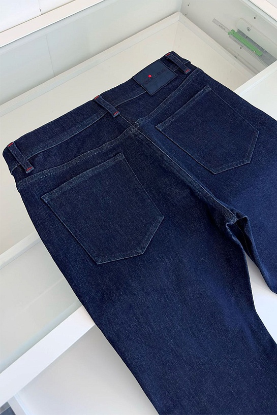 Мужские джинсы Kiton синего цвета