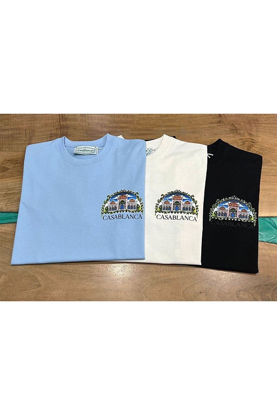 Белая оверсайз футболка Casablanca Vue De Damas