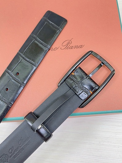 Кожаный ремень Loro Piana Premium (ширина 3.5 см)   