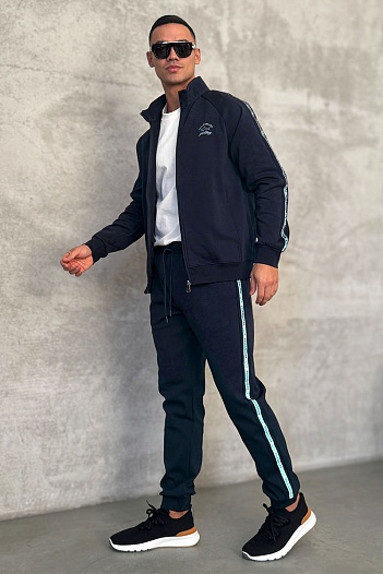 Тёмно-синий спортивный костюм Paul & Shark   