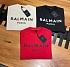 Мужской красный свитшот Balmain Paris logo-print